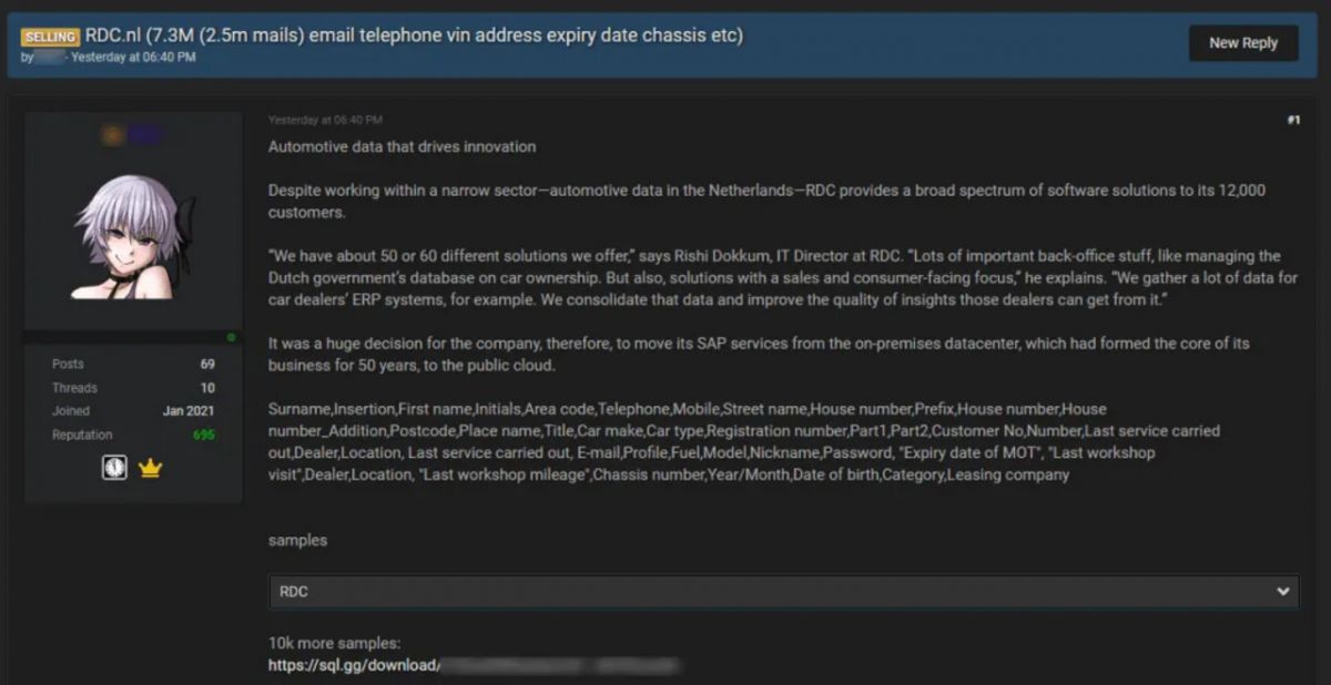 dark web dutch car company
